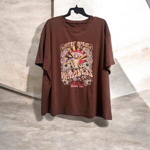 Women's brown t-shirt, size 2XL